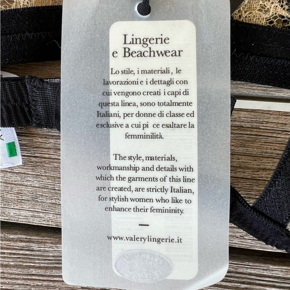 Valery Prestige Collection Luxury Gold Triangle Bra 38B Tulle Leavers Lace NWT - Picture 12 of 16